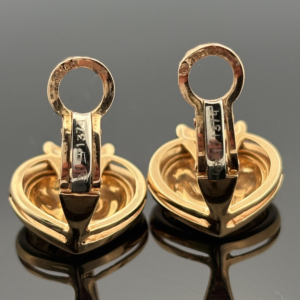 Carrera y Carrera Romeo & Juliet Heart Stud Earrings 18k Gold