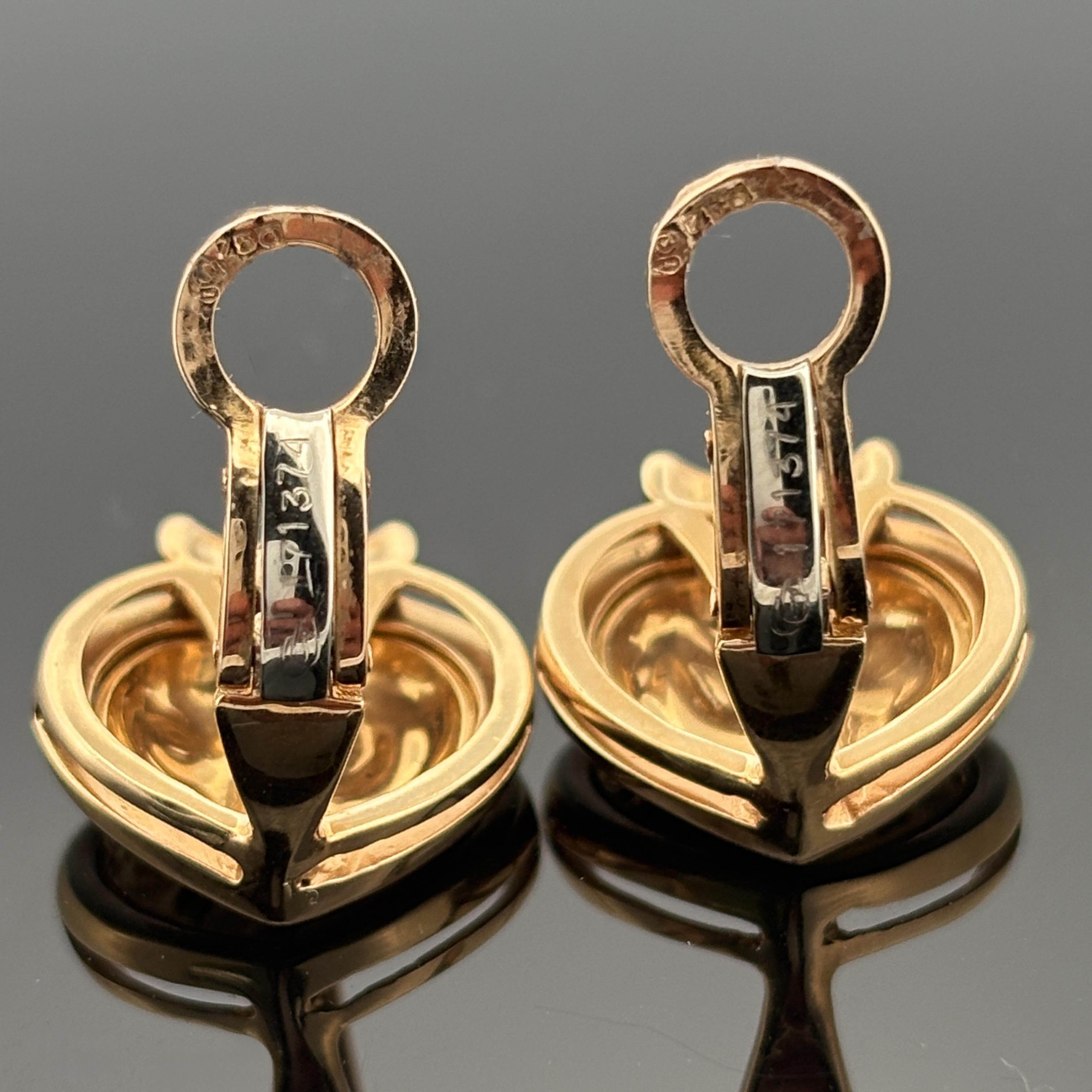 Carrera y Carrera Romeo & Juliet Heart Stud Earrings 18k Gold