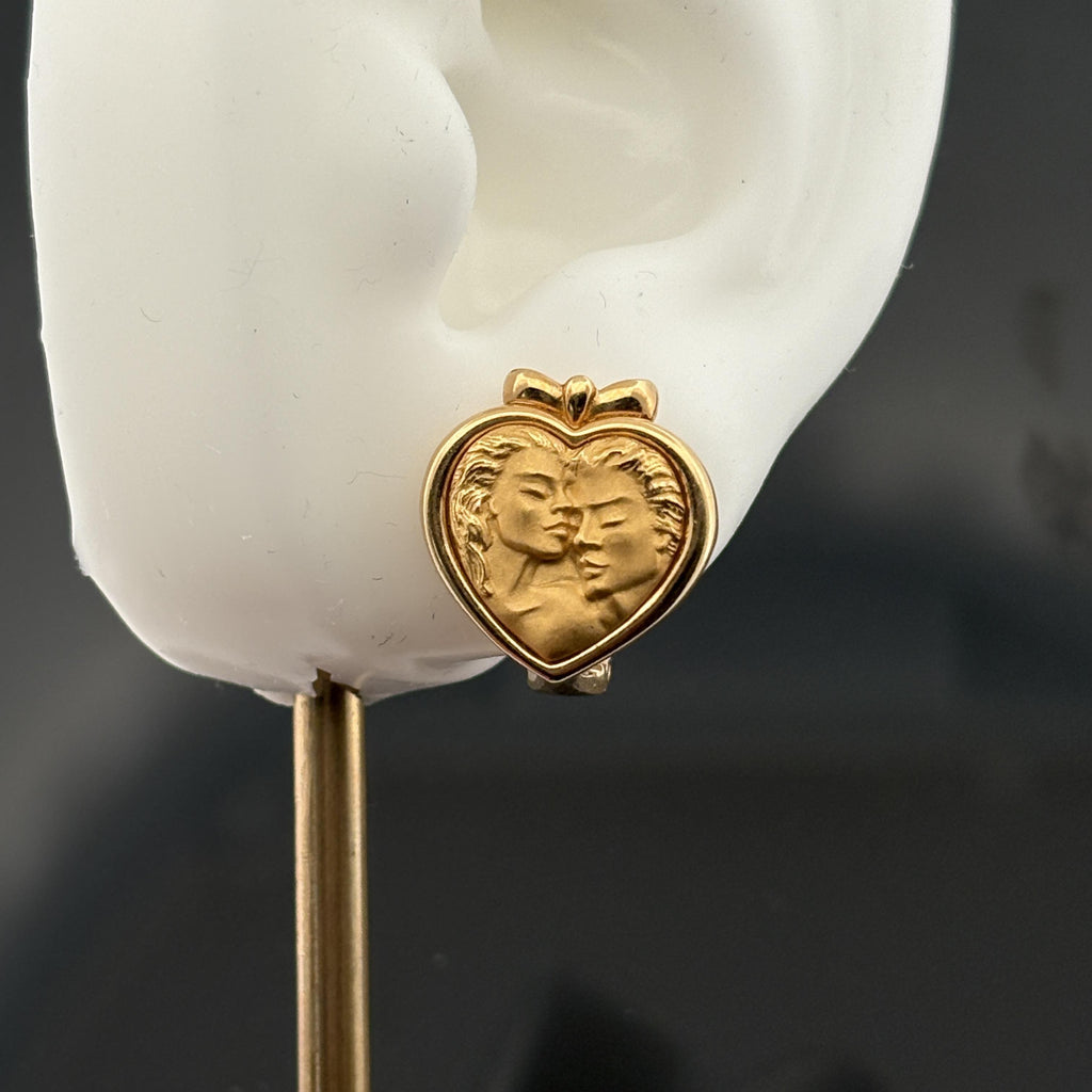 Carrera y Carrera Romeo & Juliet Heart Stud Earrings 18k Gold