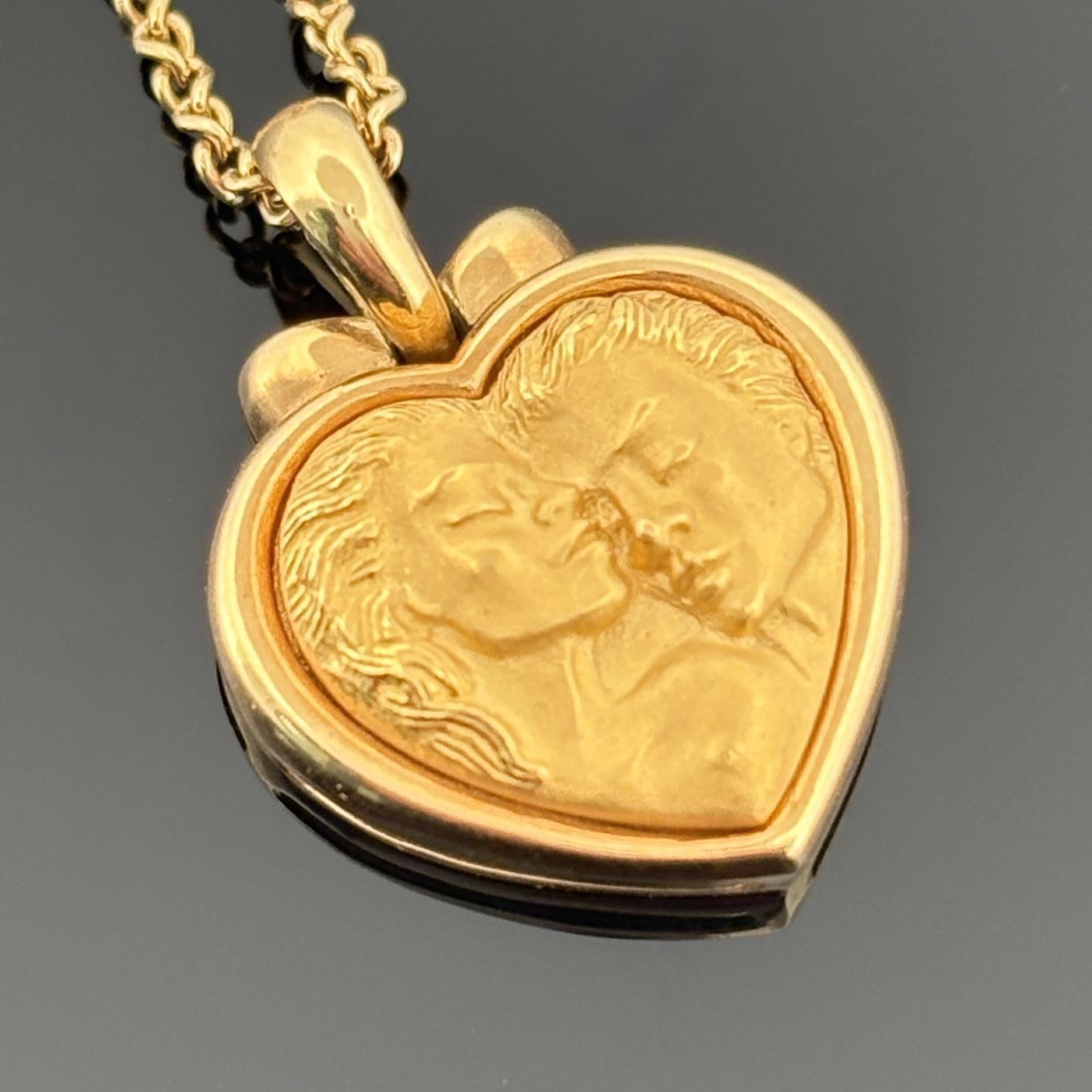 Carrera y Carrera Romeo & Juliet Heart Pendant Necklace 18k Gold