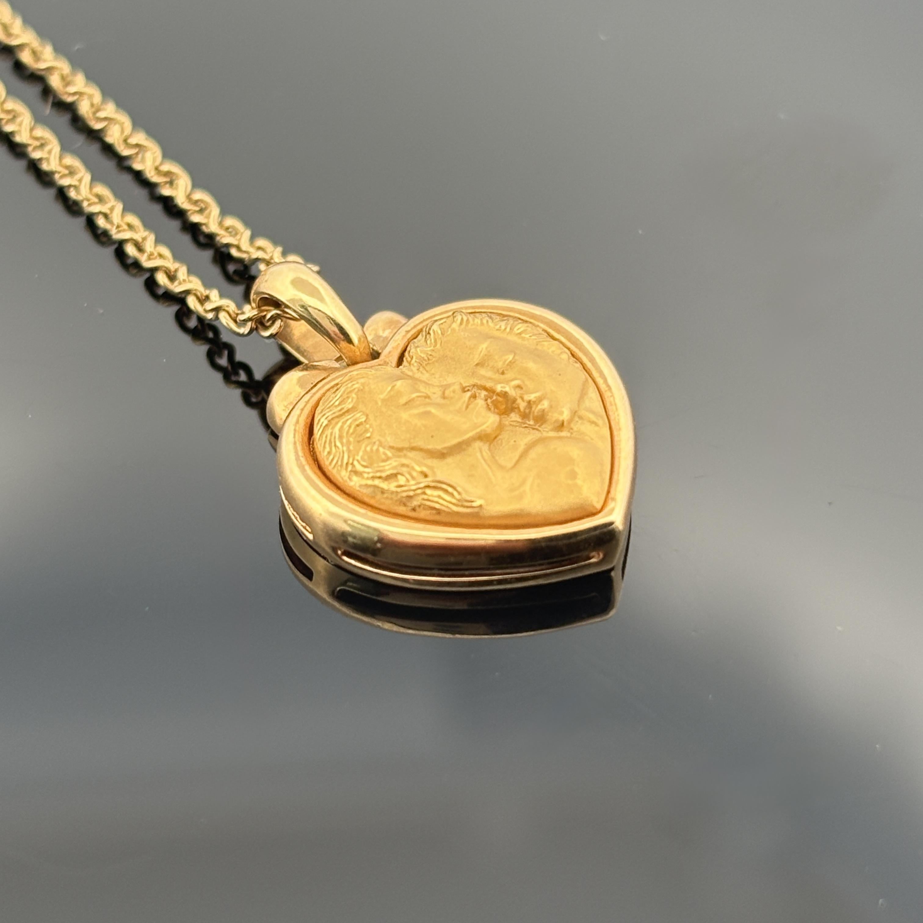 Carrera y Carrera Romeo & Juliet Heart Pendant Necklace 18k Gold