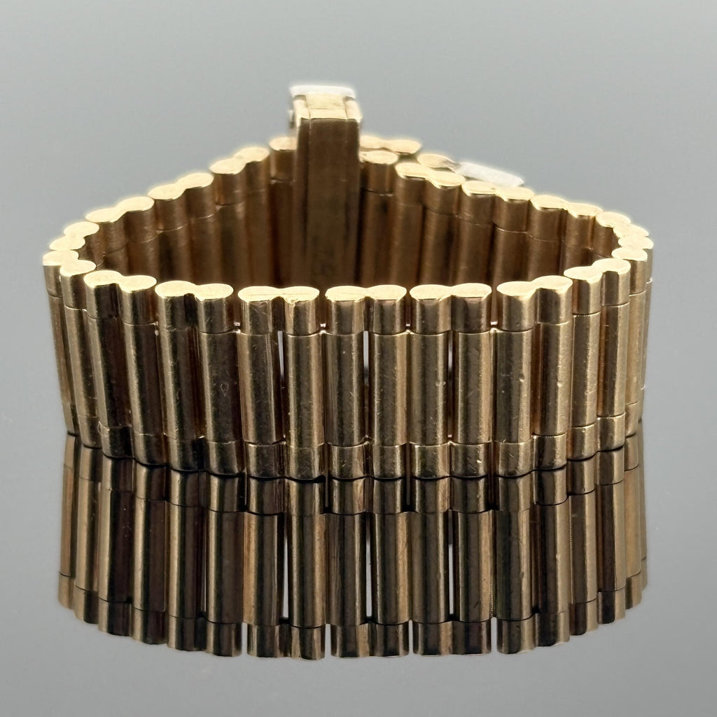 Vintage Adjustable Diamond Belt Ring - 14k