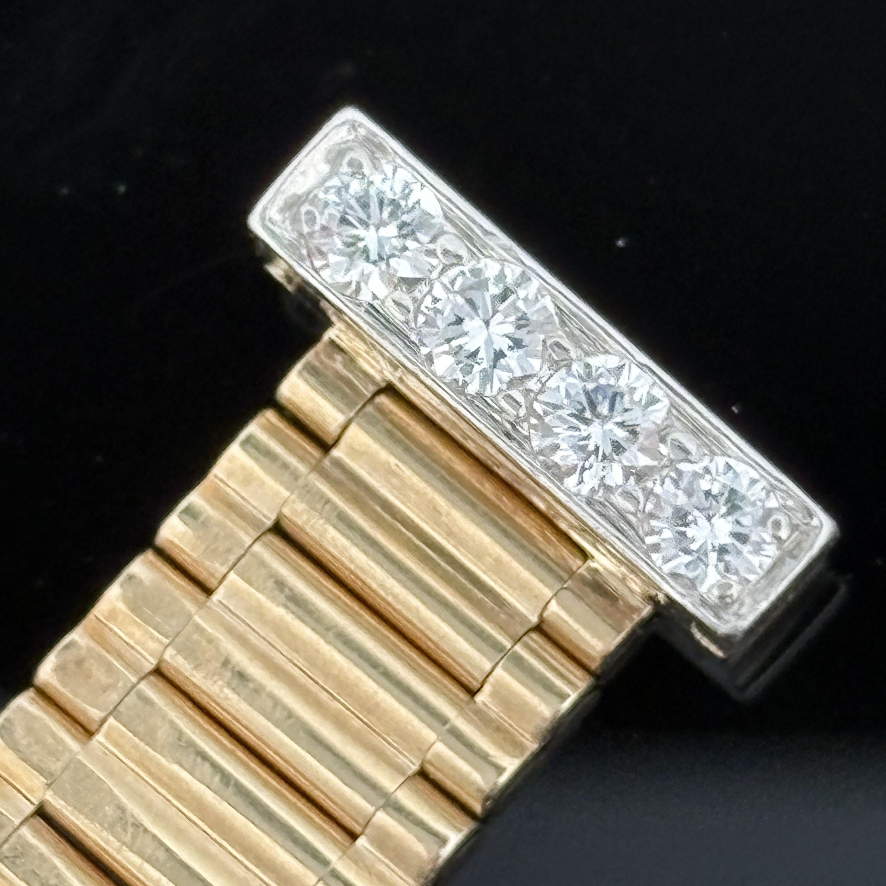 Vintage Adjustable Diamond Belt Ring - 14k