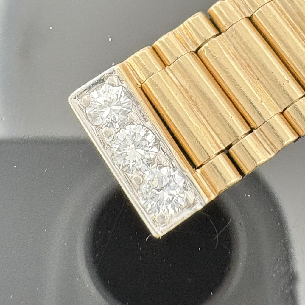 Vintage Adjustable Diamond Belt Ring - 14k