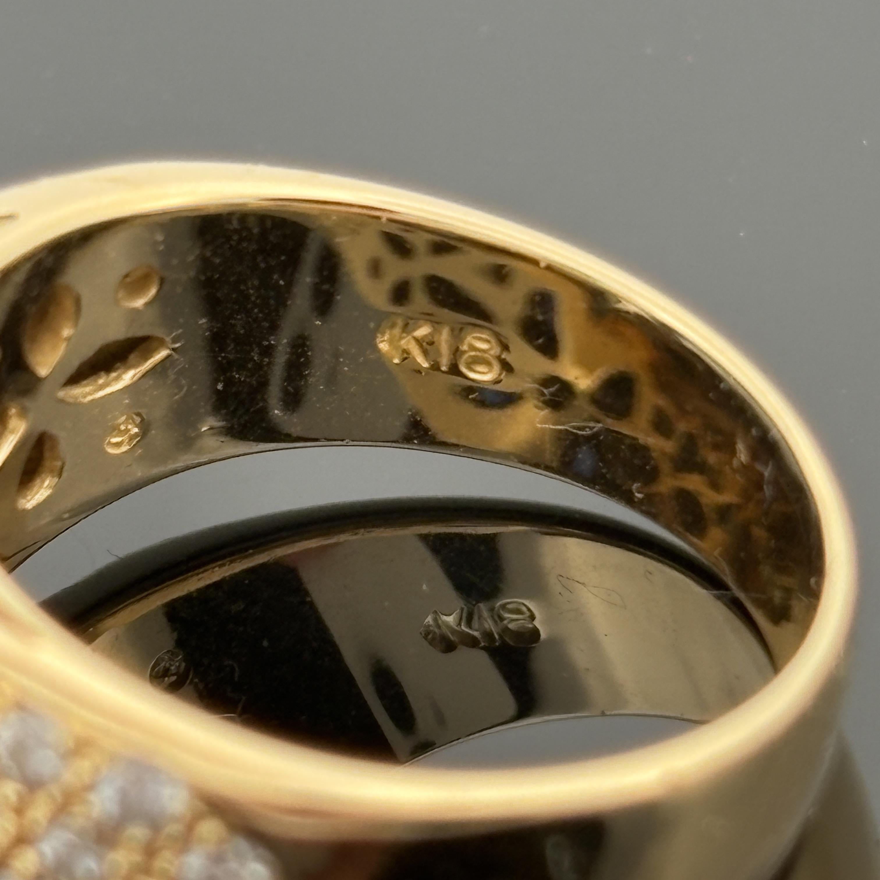 Estate Heart Blue Sapphire & Diamond Ring 18k Gold, 4.29ctw