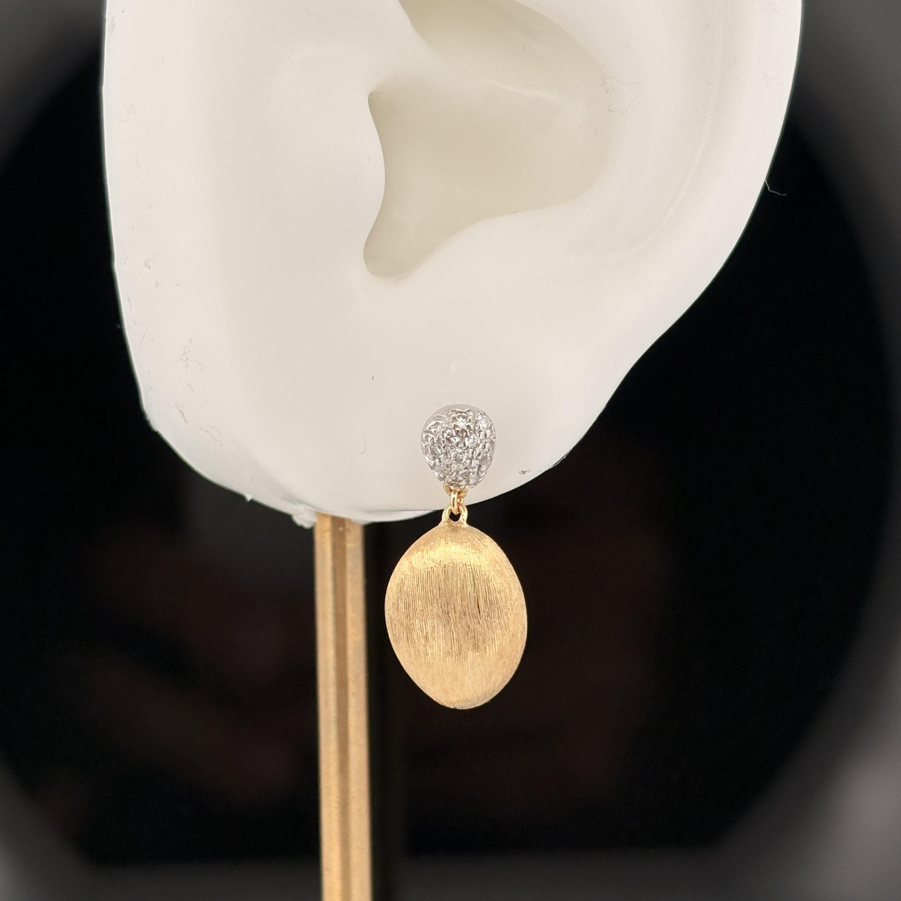 Marco Bicego Sivigia Diamond Drop Earrings 18k