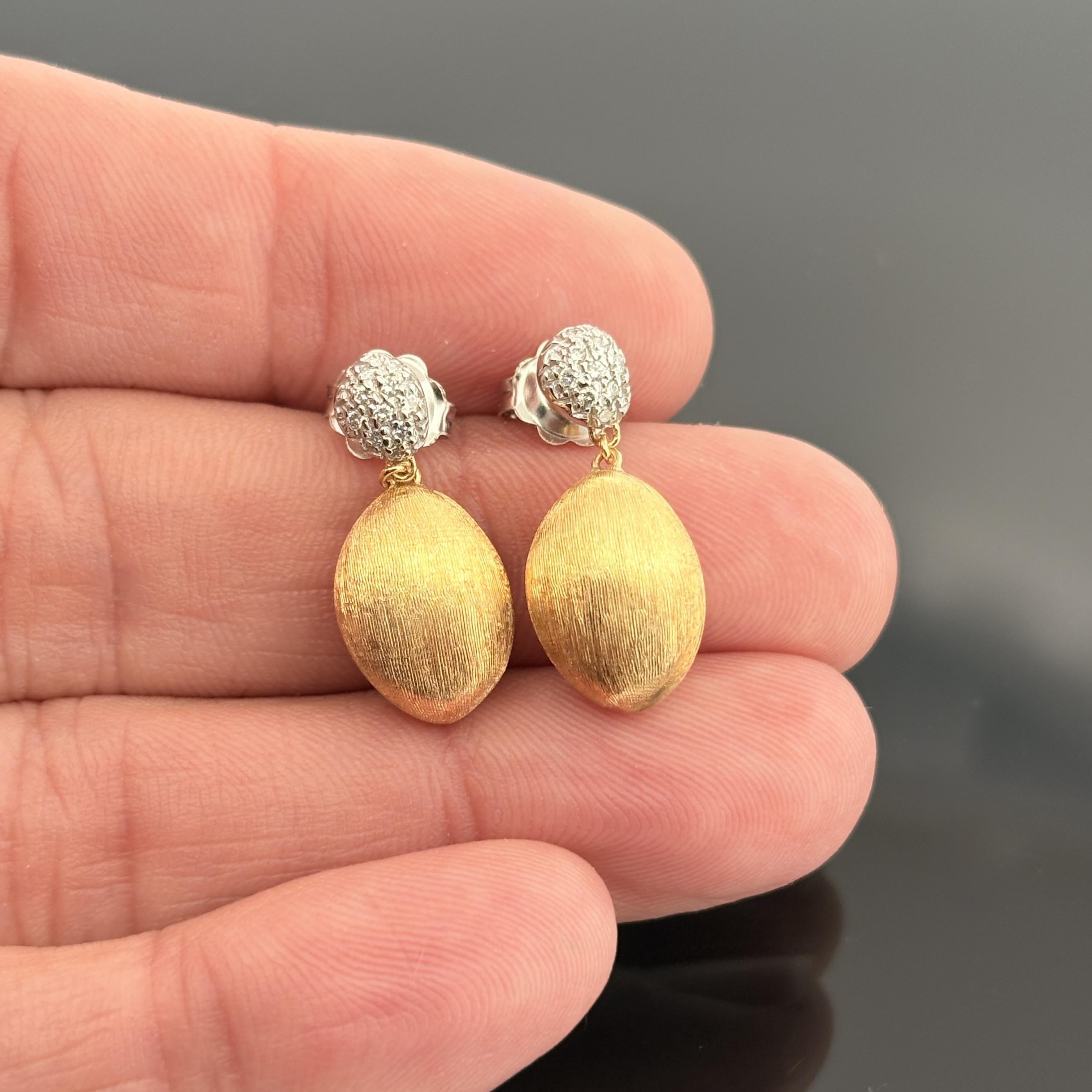 Marco Bicego Sivigia Diamond Drop Earrings 18k