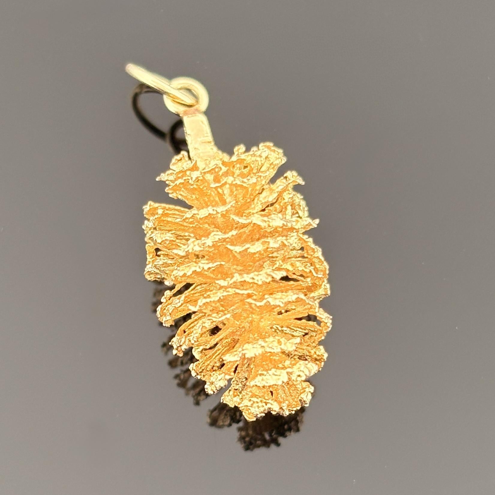 14k Pine Cone Pendant - GL