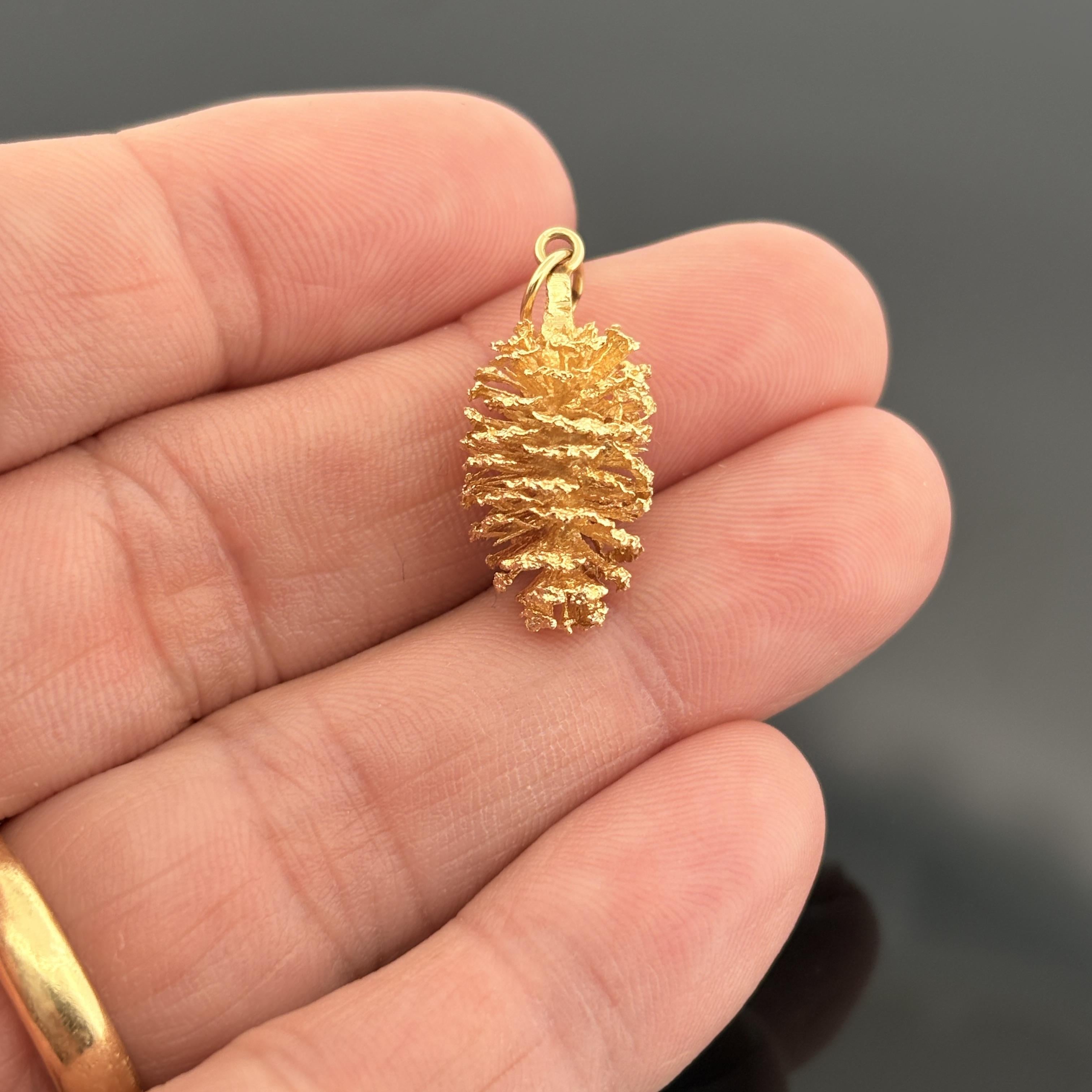 14k Pine Cone Pendant - GL
