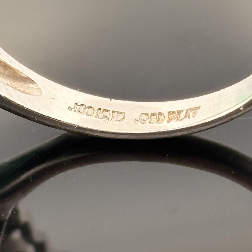 Vintage Mid-Century Platinum European Cut Diamond Cocktail Ring 1.87ctw