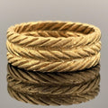 Vintage Gianmaria Buccellati Engraved 18k Yellow Gold Band sz 6.25