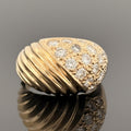 Vintage 1.50ctw Diamond Dome Ring 14k Yellow Gold