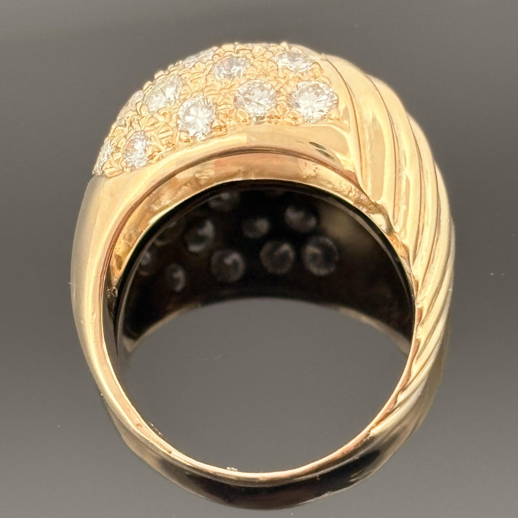 Vintage 1.50ctw Diamond Dome Ring 14k Yellow Gold