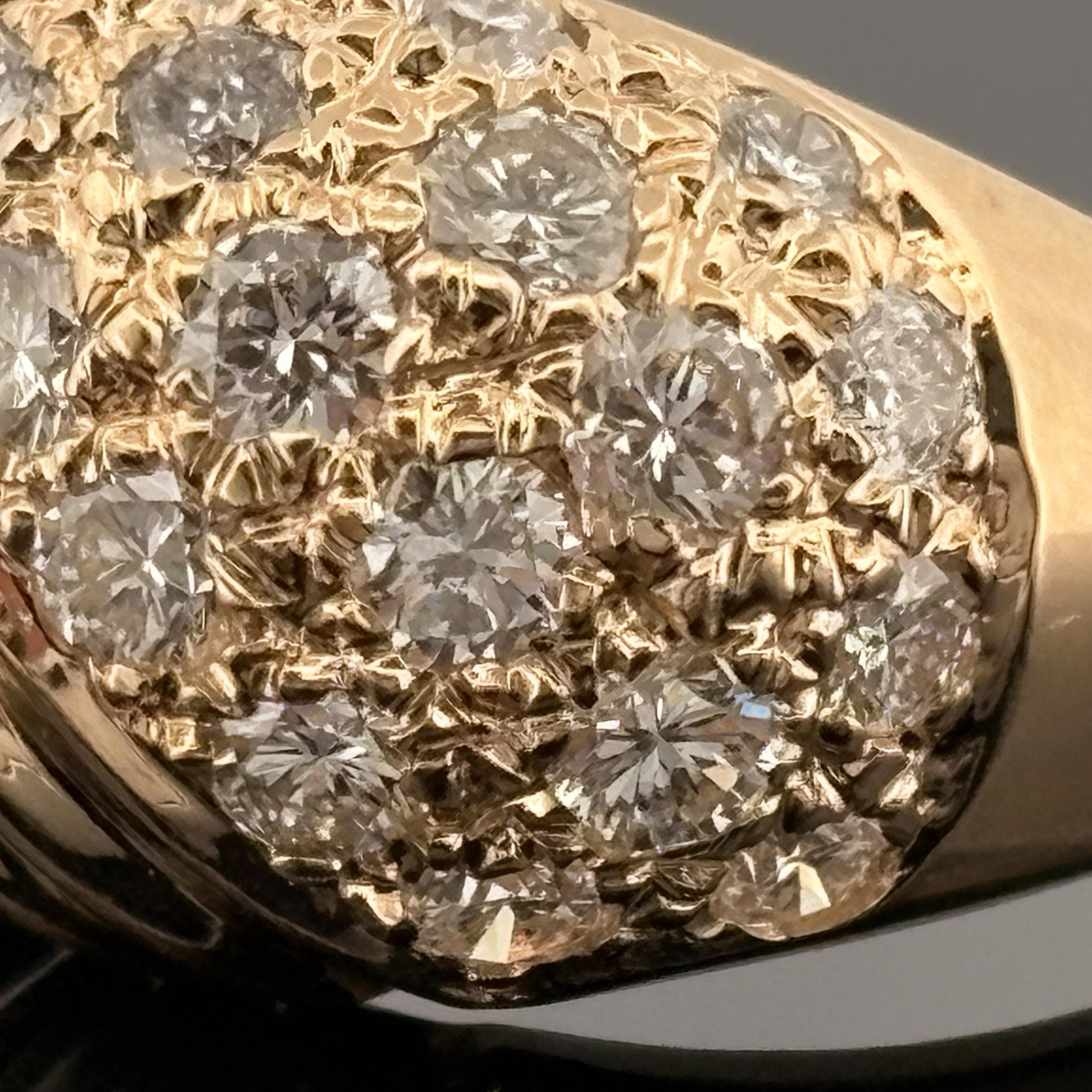 Vintage 1.50ctw Diamond Dome Ring 14k Yellow Gold