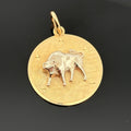 Vintage Taurus Zodiac Pendant 14k Gold - David E Trabich - High Relief