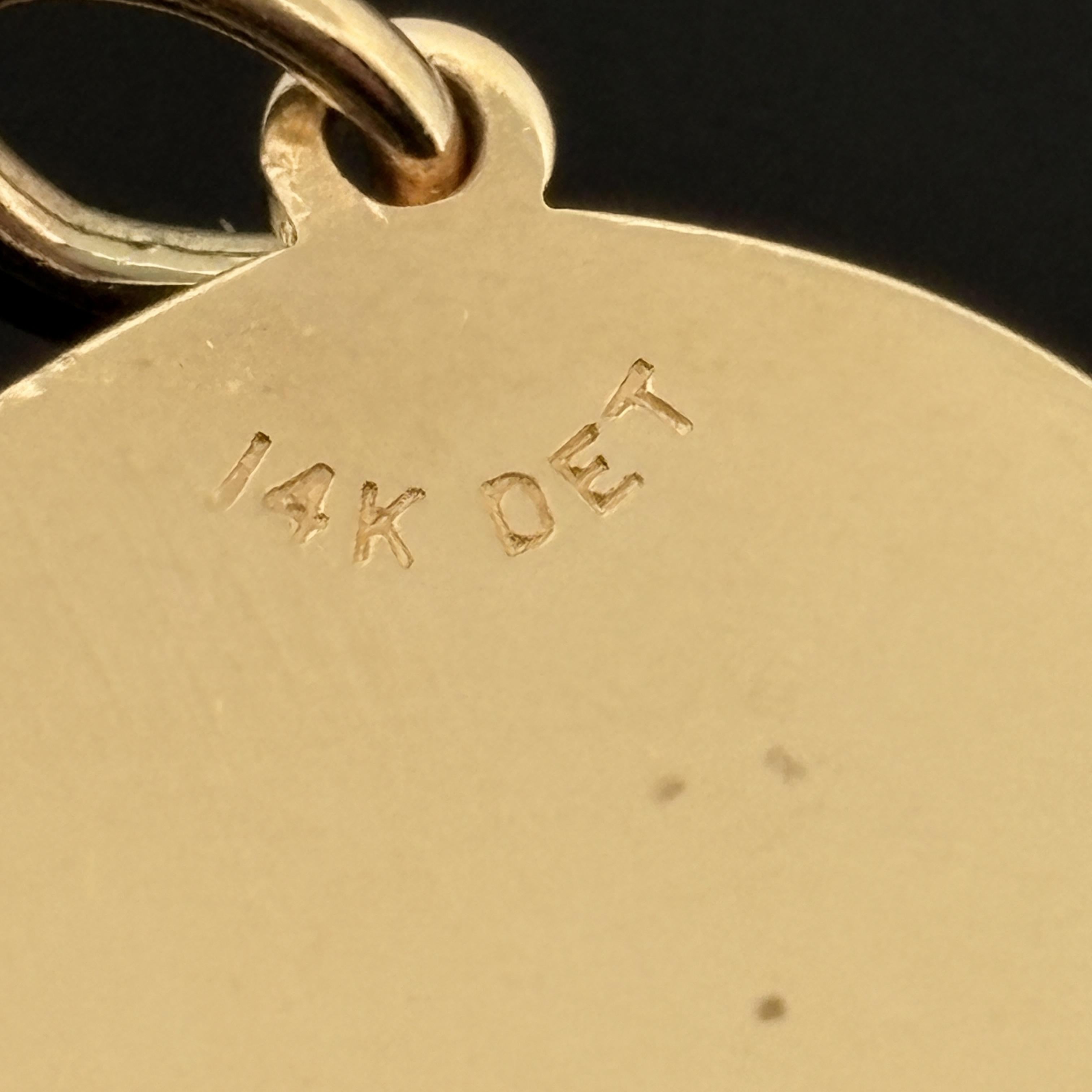 Vintage Sagittarius Zodiac Pendant 14k Gold - David E Trabich - High Relief