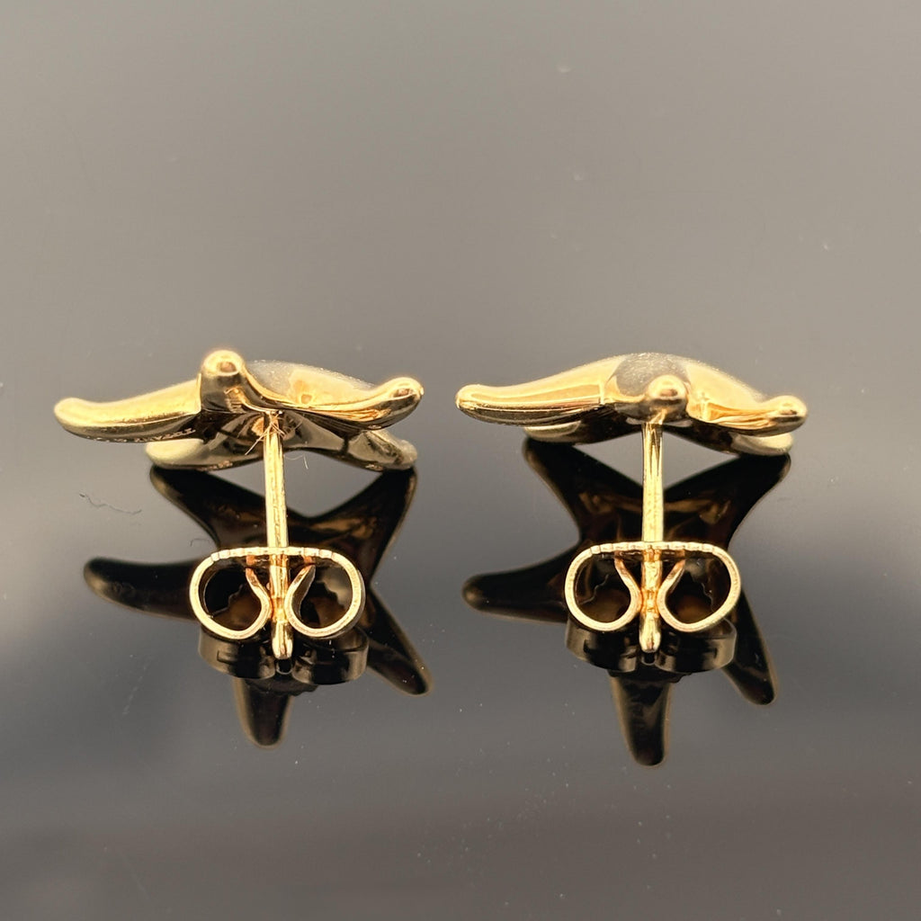 Tiffany & Co Else Peretti Starfish Stud Earrings 18k Yellow Gold