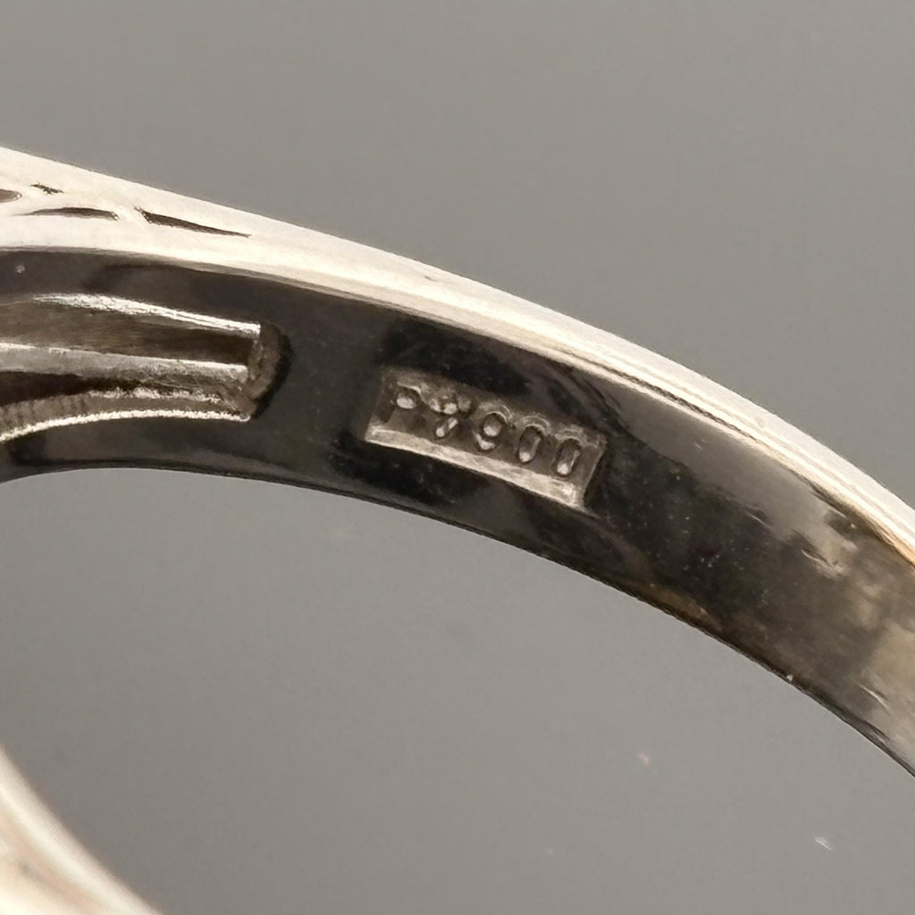 Estate 17.03ct Citrine & Diamond Platinum Cocktail Ring