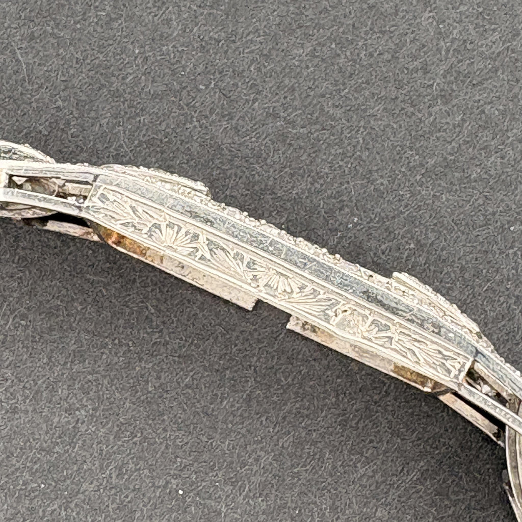 Antique Art Deco Platinum & Diamond Bracelet - French