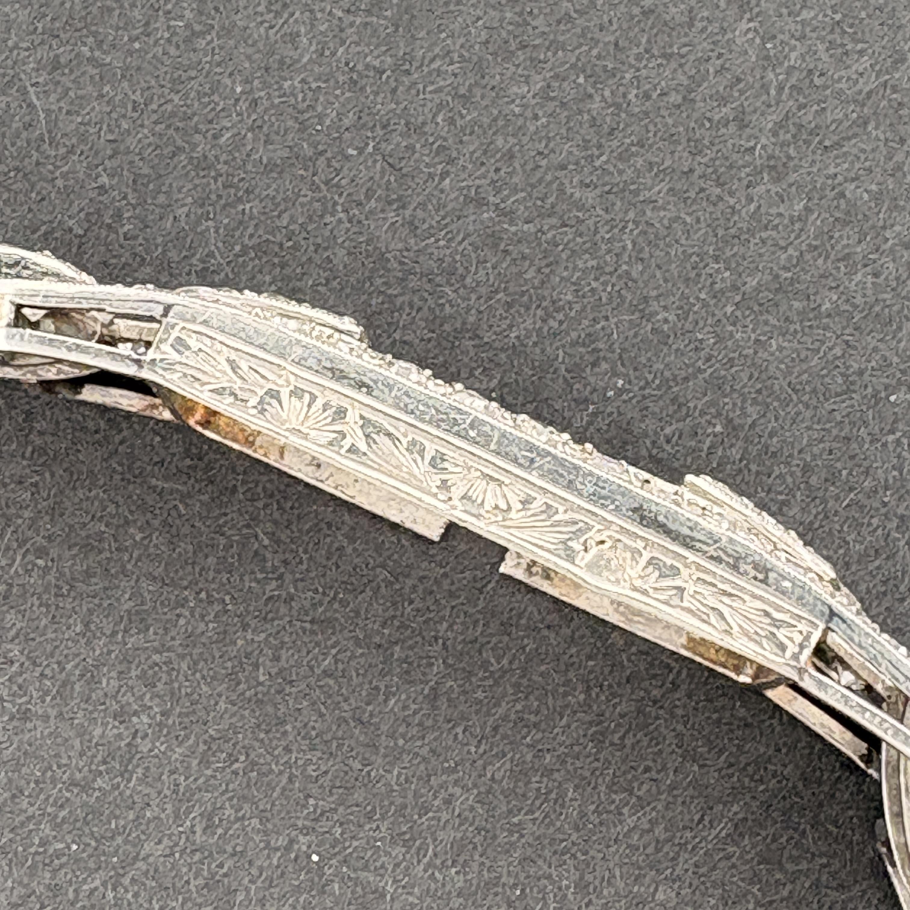 Antique Art Deco Platinum & Diamond Bracelet - French