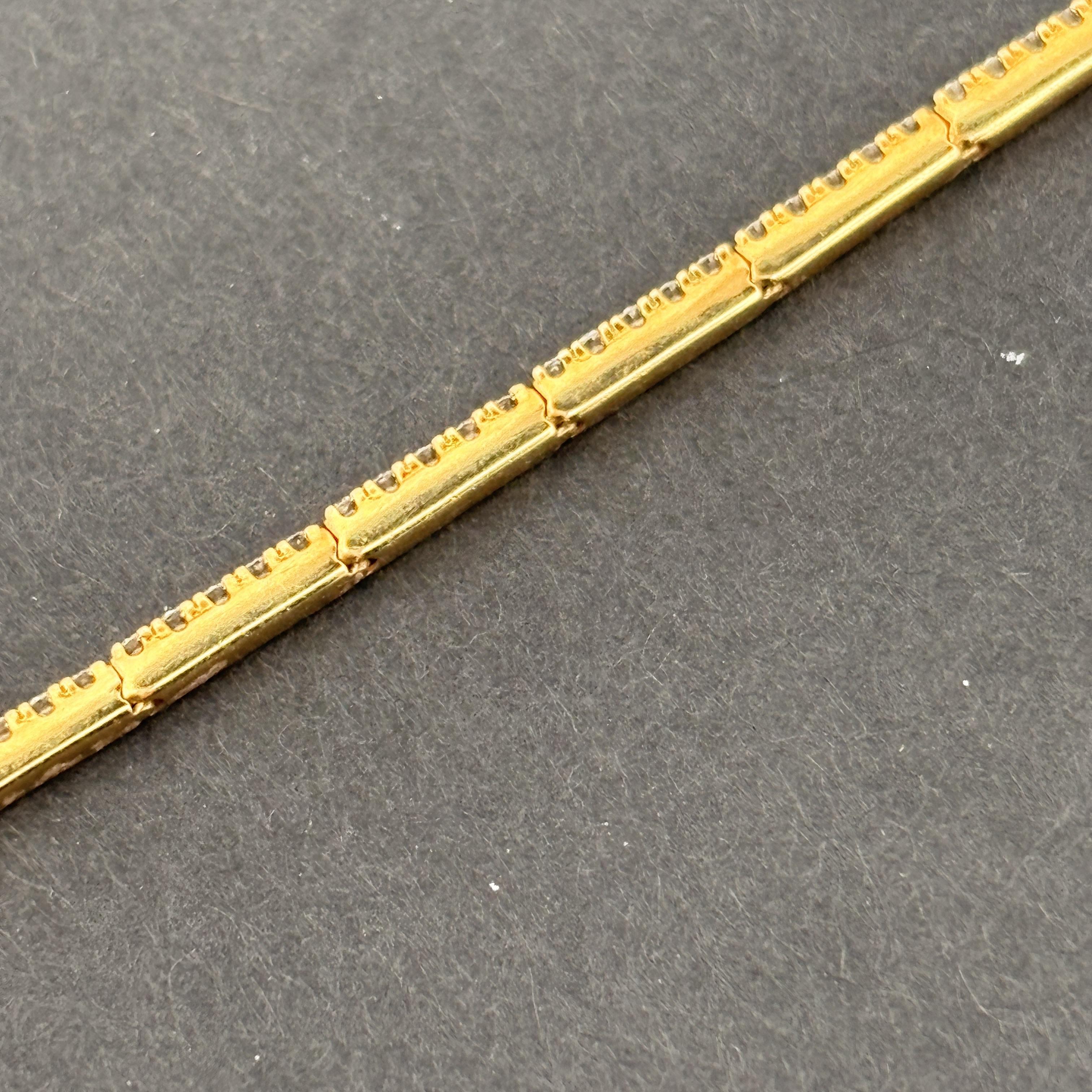 Birks Diamond Tennis Bracelet, 1.12ctw D/E VVS, 18k Gold