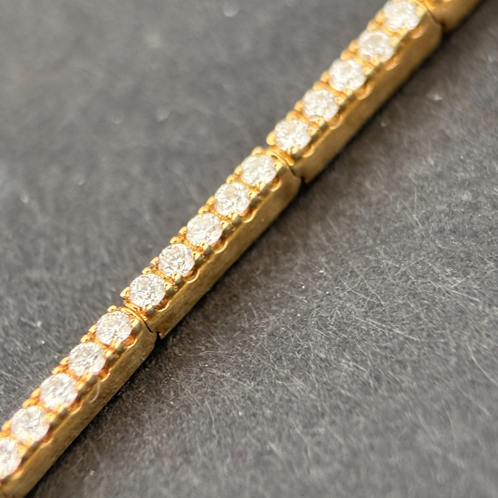 Birks Diamond Tennis Bracelet, 1.12ctw D/E VVS, 18k Gold
