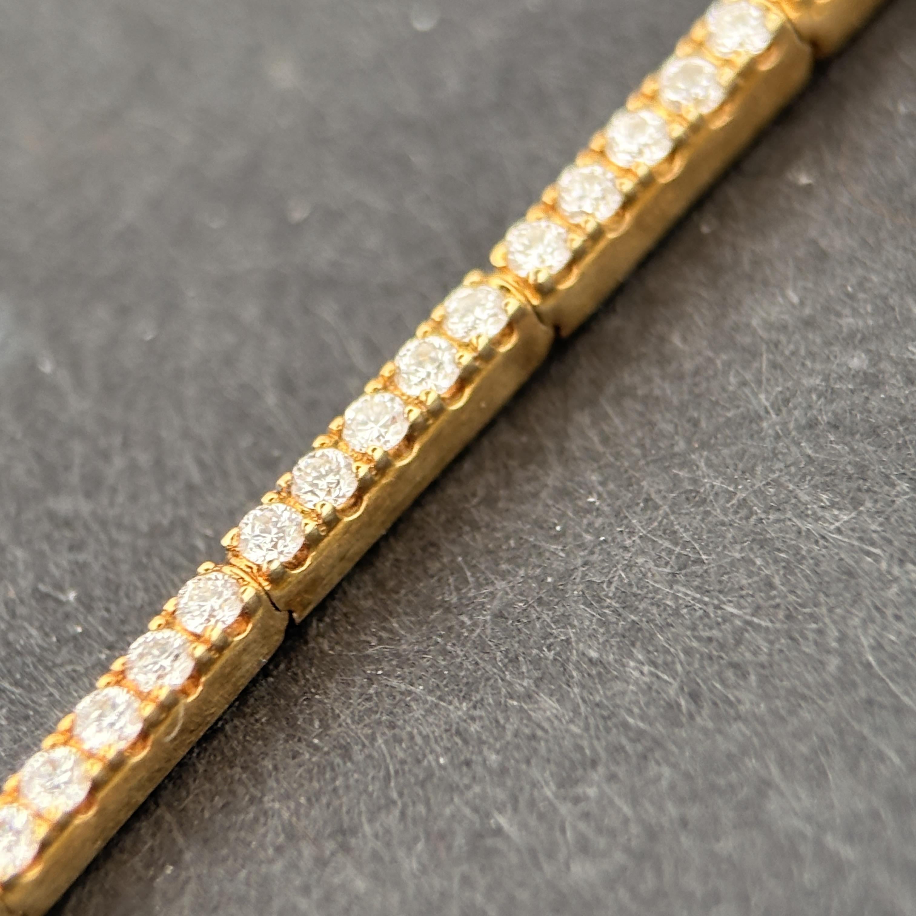 Birks Diamond Tennis Bracelet, 1.12ctw D/E VVS, 18k Gold