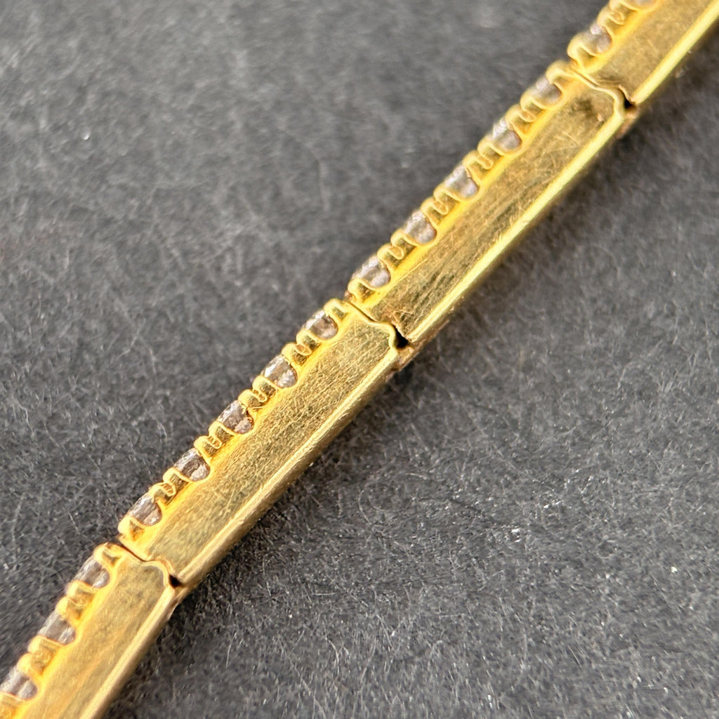 Birks Diamond Tennis Bracelet, 1.12ctw D/E VVS, 18k Gold