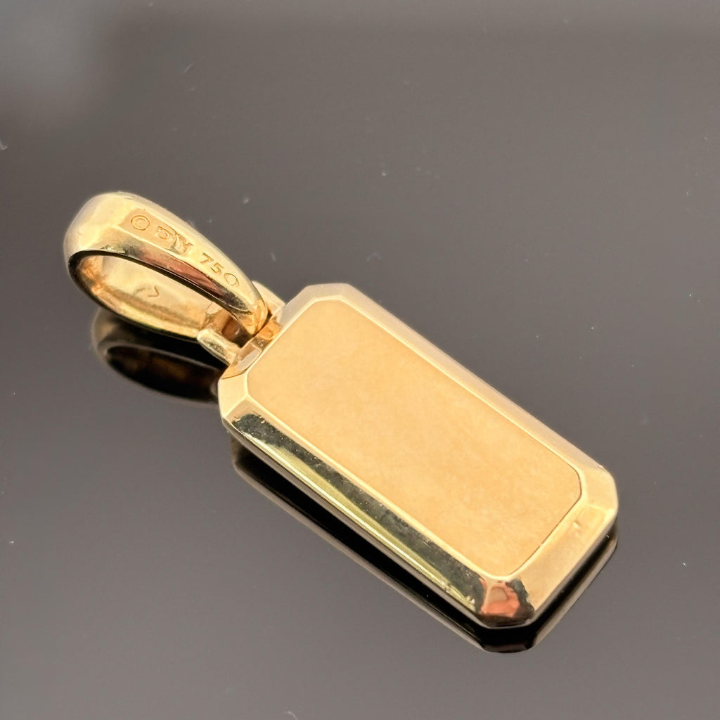 David Yurman Streamline Pave Diamond Pendant 18k Yellow Gold