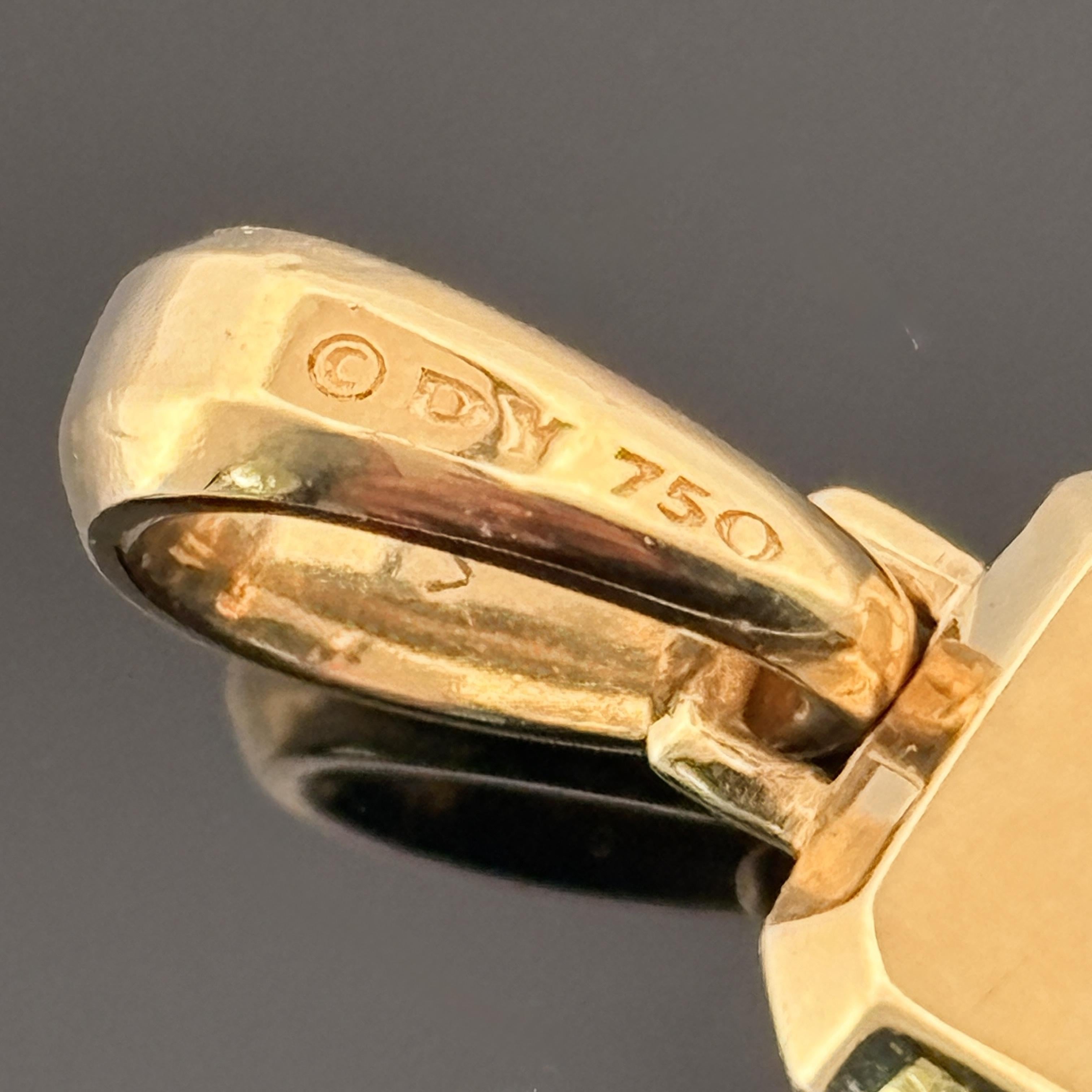 David Yurman Streamline Pave Diamond Pendant 18k Yellow Gold