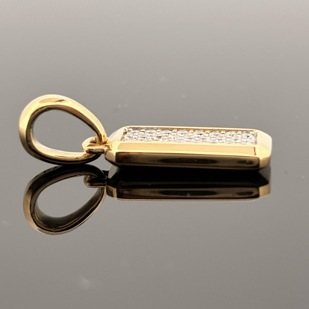 David Yurman Streamline Pave Diamond Pendant 18k Yellow Gold