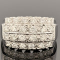 Neo-Vintage Diamond Cluster Ring in 14k White Gold – 1.34ctw