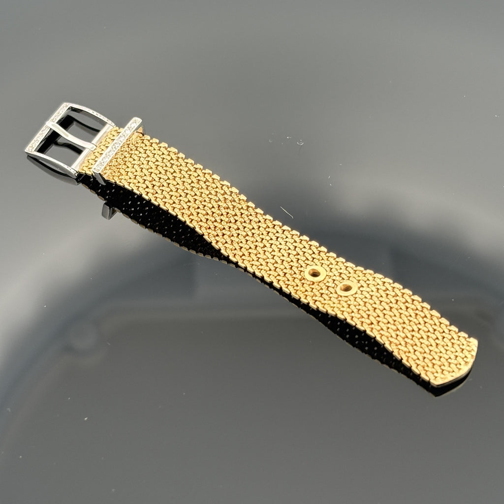 H. Stern Adjustable & Flexible 18k Gold Belt Ring w/ Diamonds Sz 8 or 6