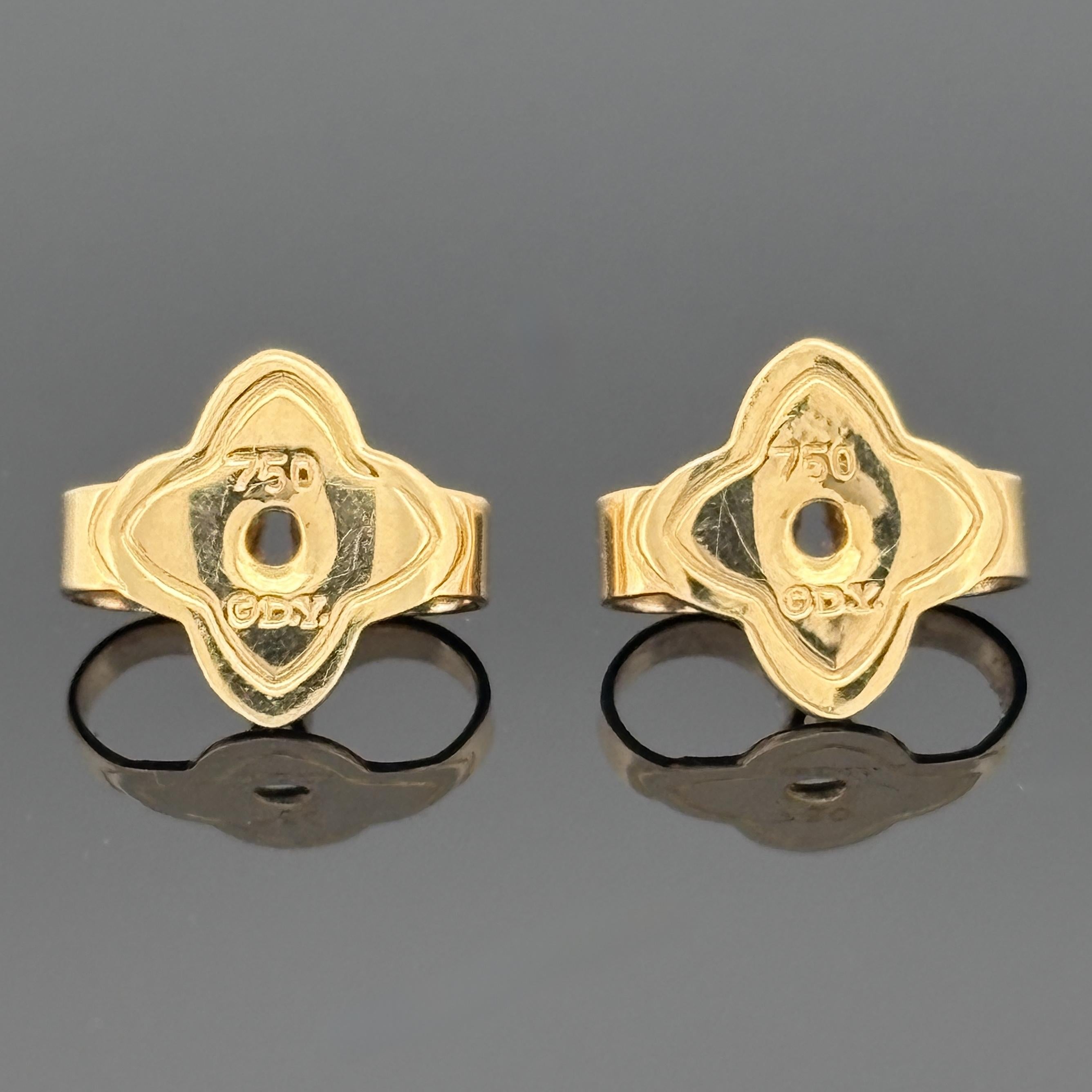 David Yurman Sculpted Cable Stud Earrings 18K Yellow Gold with Diamonds, 14mm