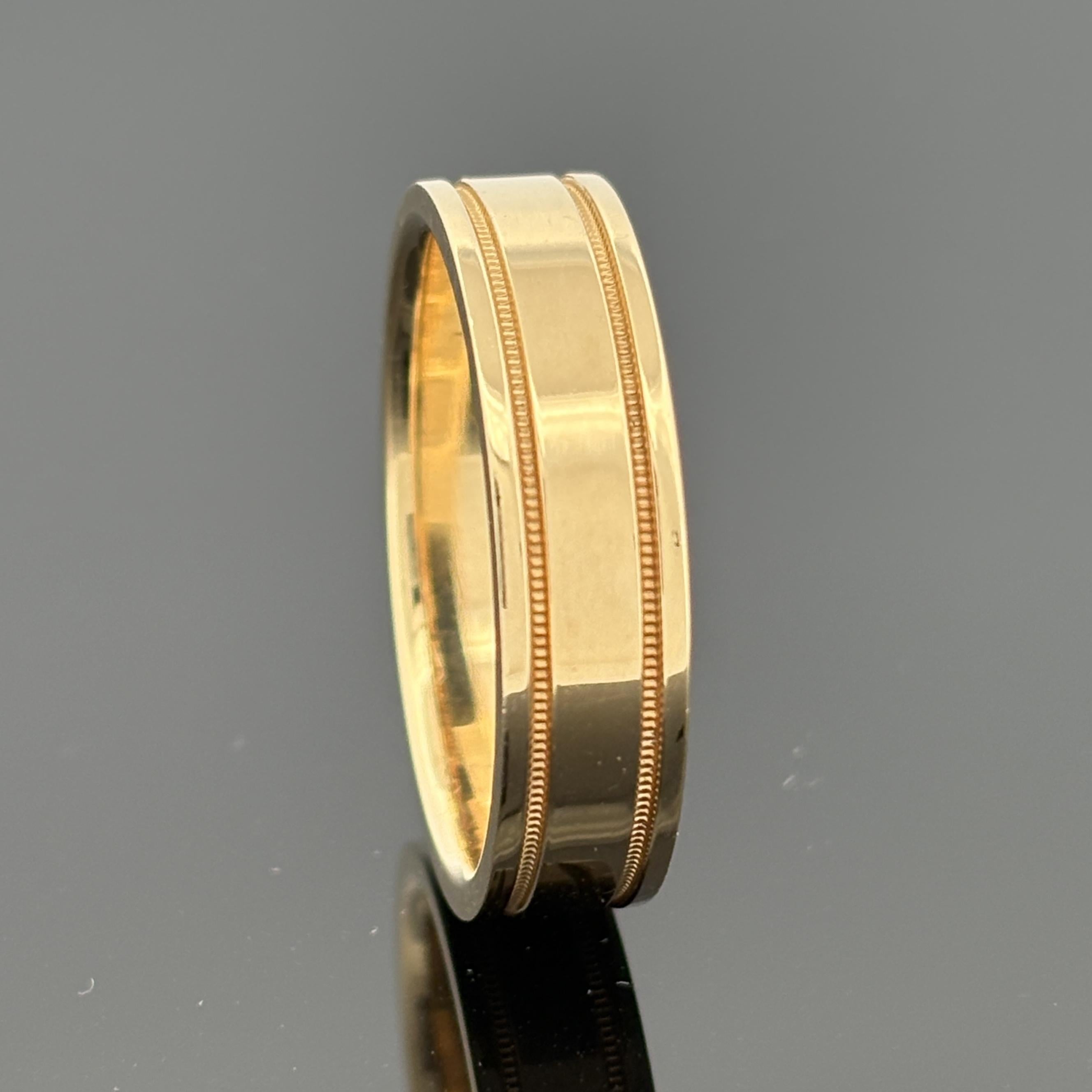 Tiffany & Co Together Milgrain Wedding Band 6mm 18k Yellow Gold Sz 11 3/4