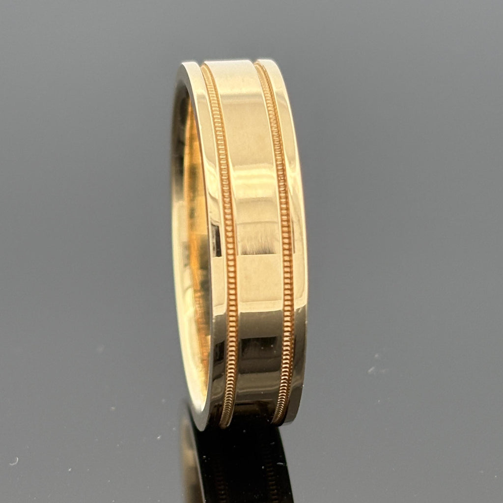 Tiffany & Co Together Milgrain Wedding Band 6mm 18k Yellow Gold Sz 11 3/4
