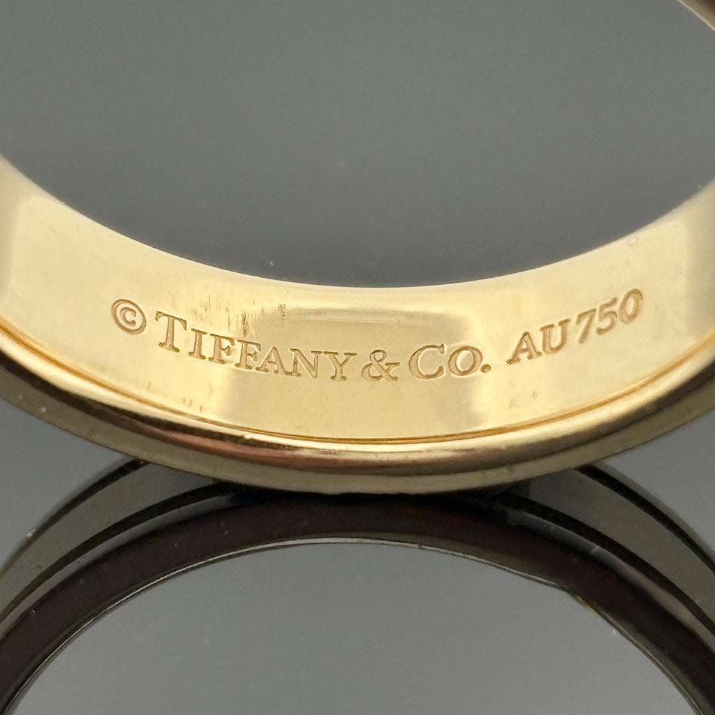 Tiffany & Co Together Milgrain Wedding Band 6mm 18k Yellow Gold Sz 11 3/4