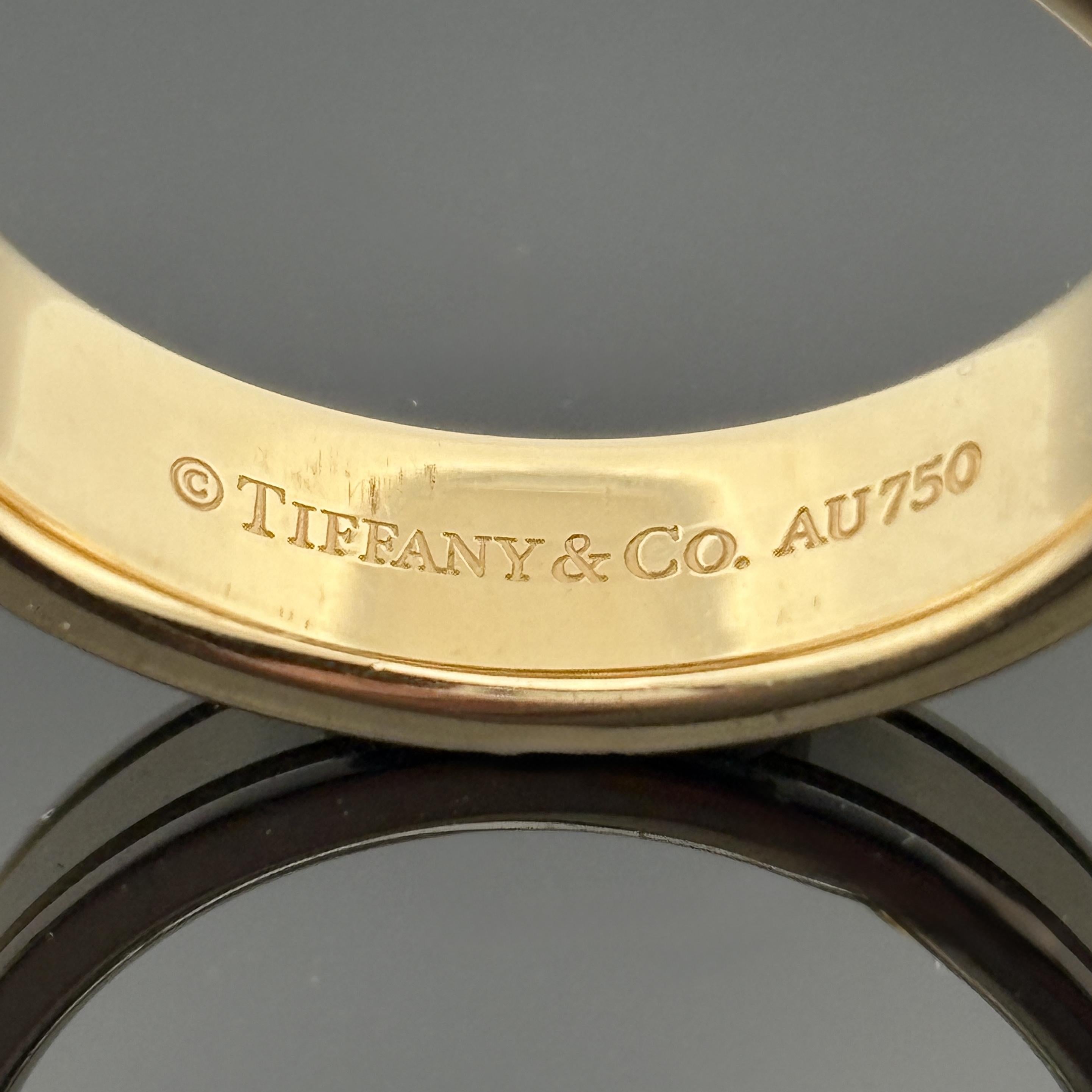Tiffany & Co Together Milgrain Wedding Band 6mm 18k Yellow Gold Sz 11 3/4