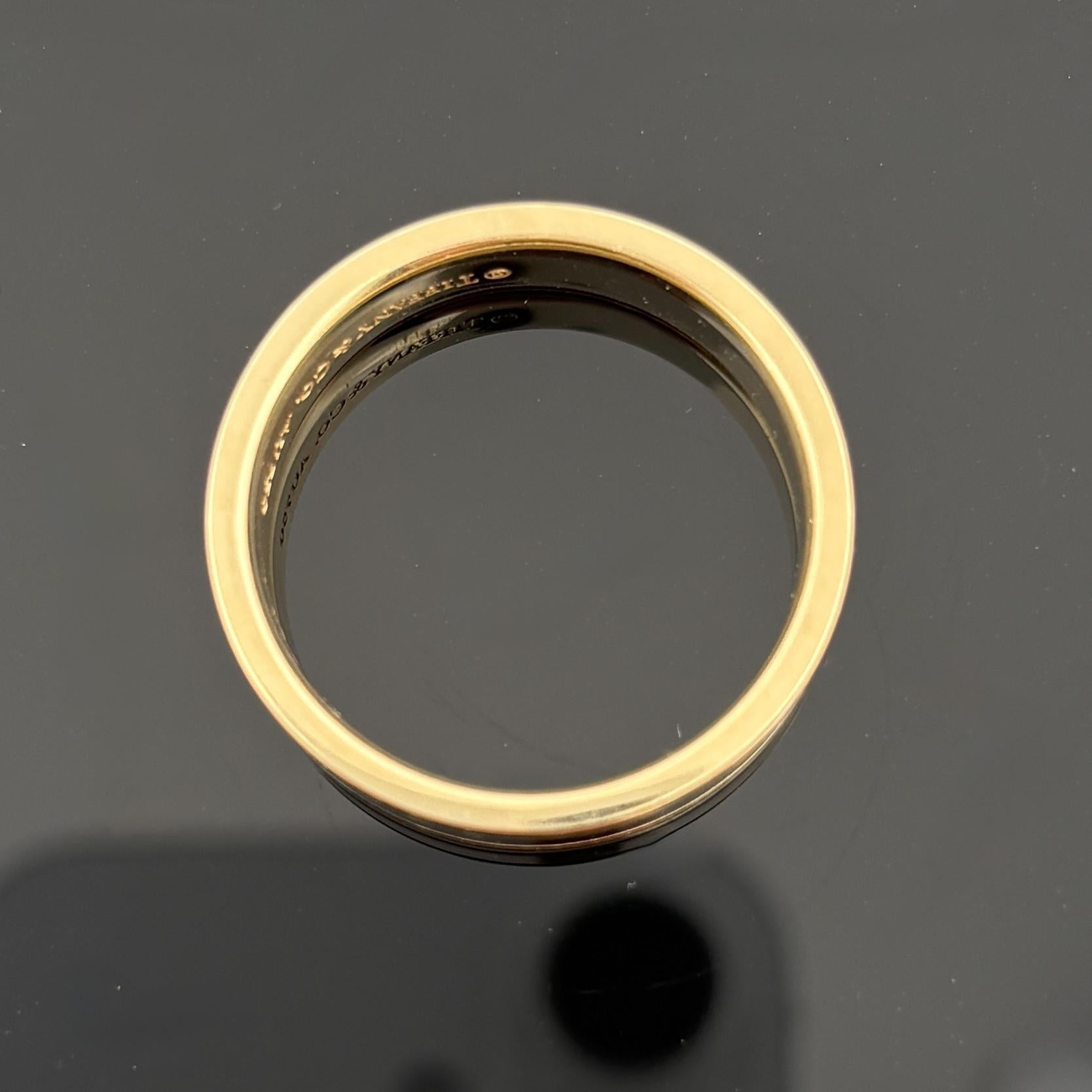 Tiffany & Co Together Milgrain Wedding Band 6mm 18k Yellow Gold Sz 11 3/4