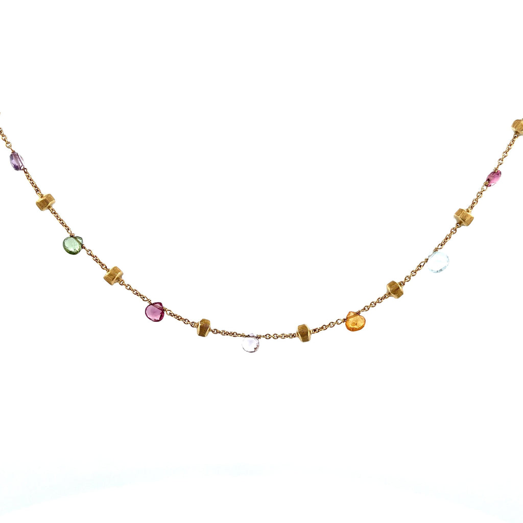 Marco Bicego Paradise Gemstone Necklace 18k Yellow Gold 18"
