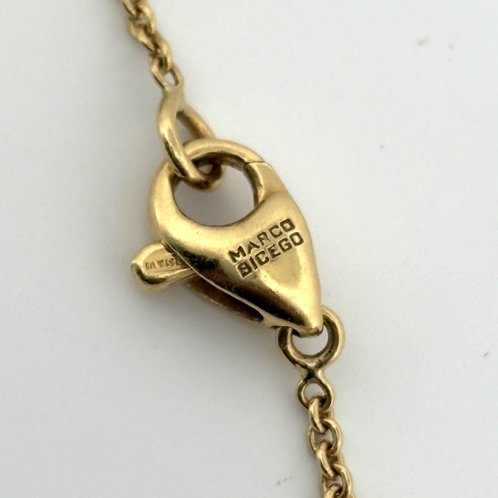 Marco Bicego Paradise Gemstone Necklace 18k Yellow Gold 18"