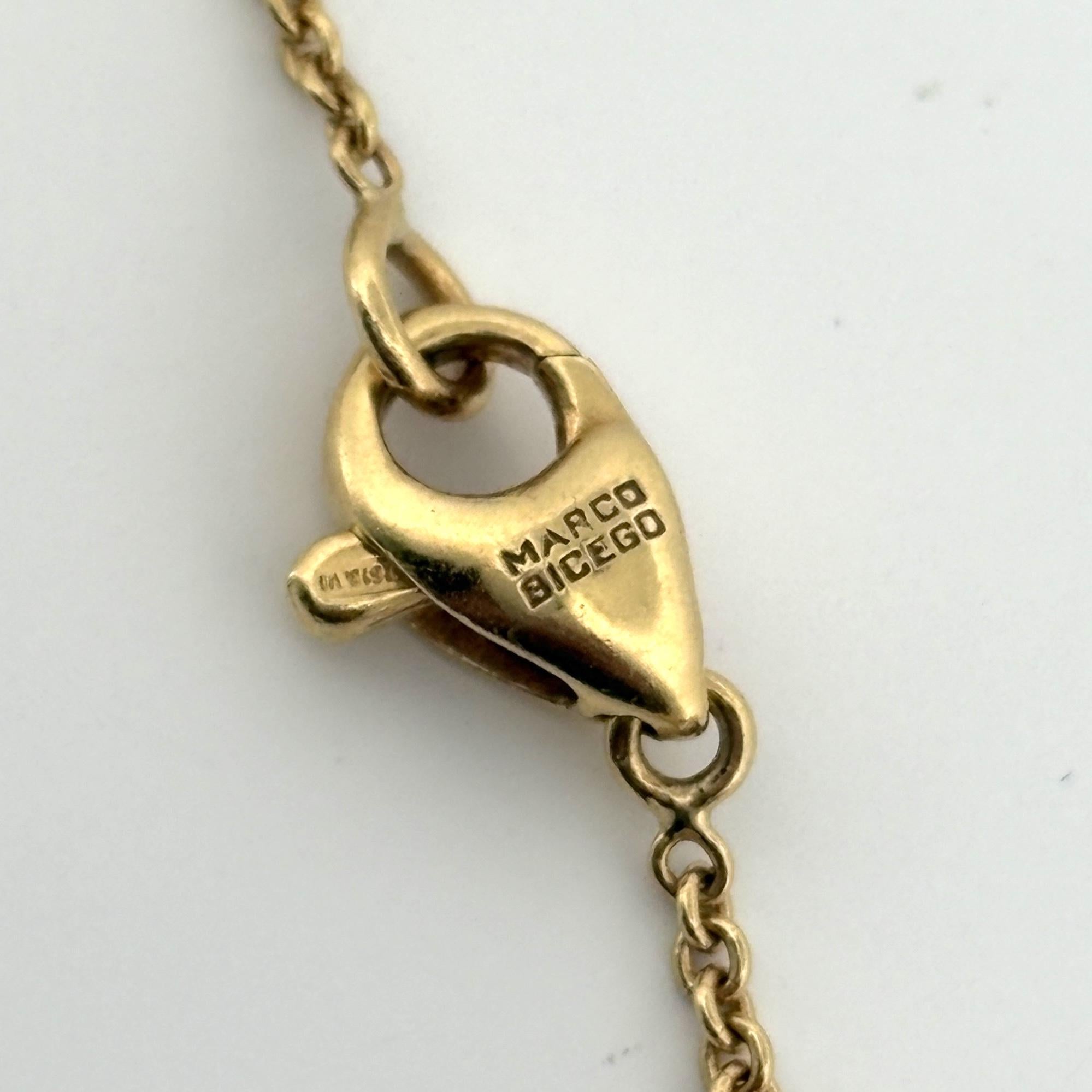 Marco Bicego Paradise Gemstone Necklace 18k Yellow Gold 18"