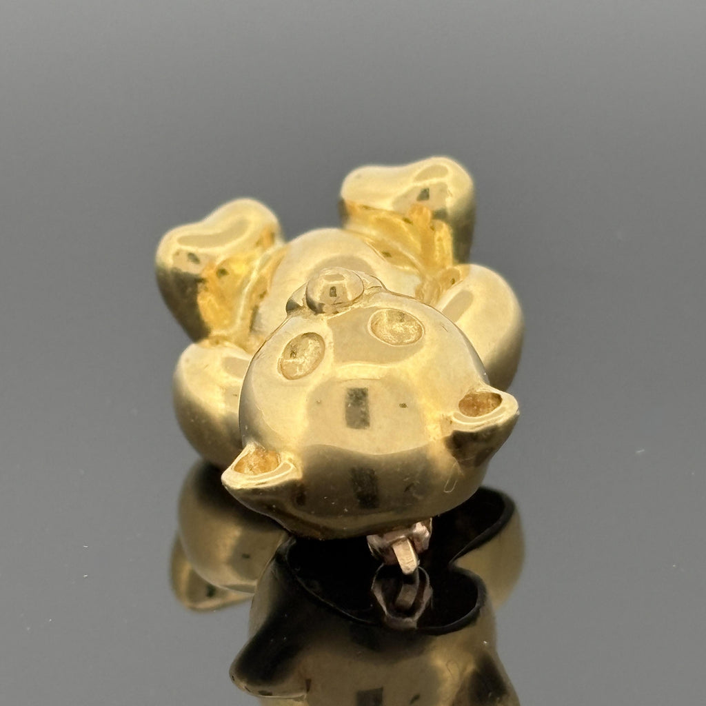 Vintage Teddy Bear Pin 18k Yellow Gold, Italy, Mara Buzio