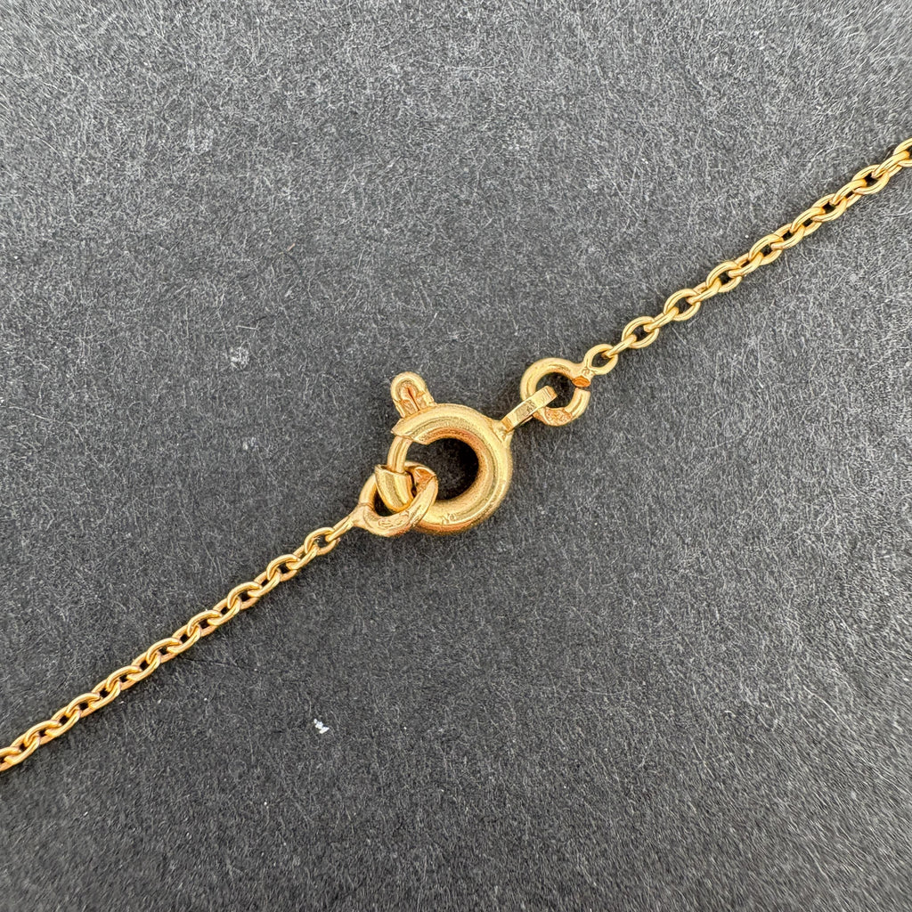 Antique French 18k Yellow Gold Chain Necklace 21" Belle Epoque, ca. 1910