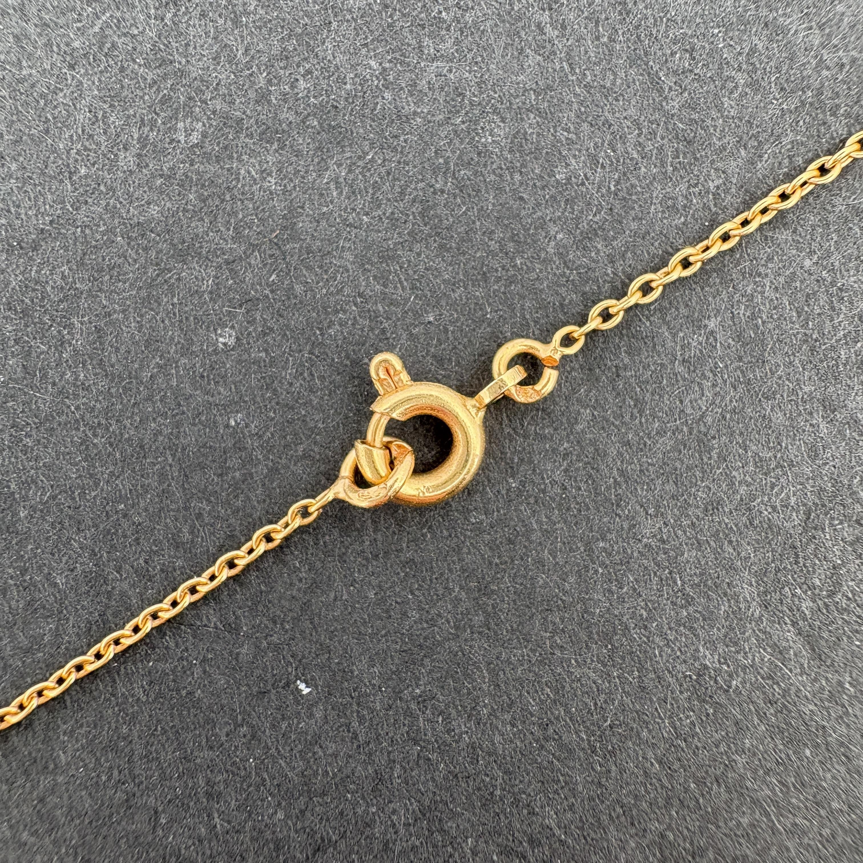 Antique French 18k Yellow Gold Chain Necklace 21" Belle Epoque, ca. 1910