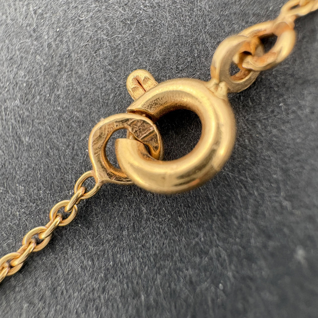 Antique French 18k Yellow Gold Chain Necklace 21" Belle Epoque, ca. 1910