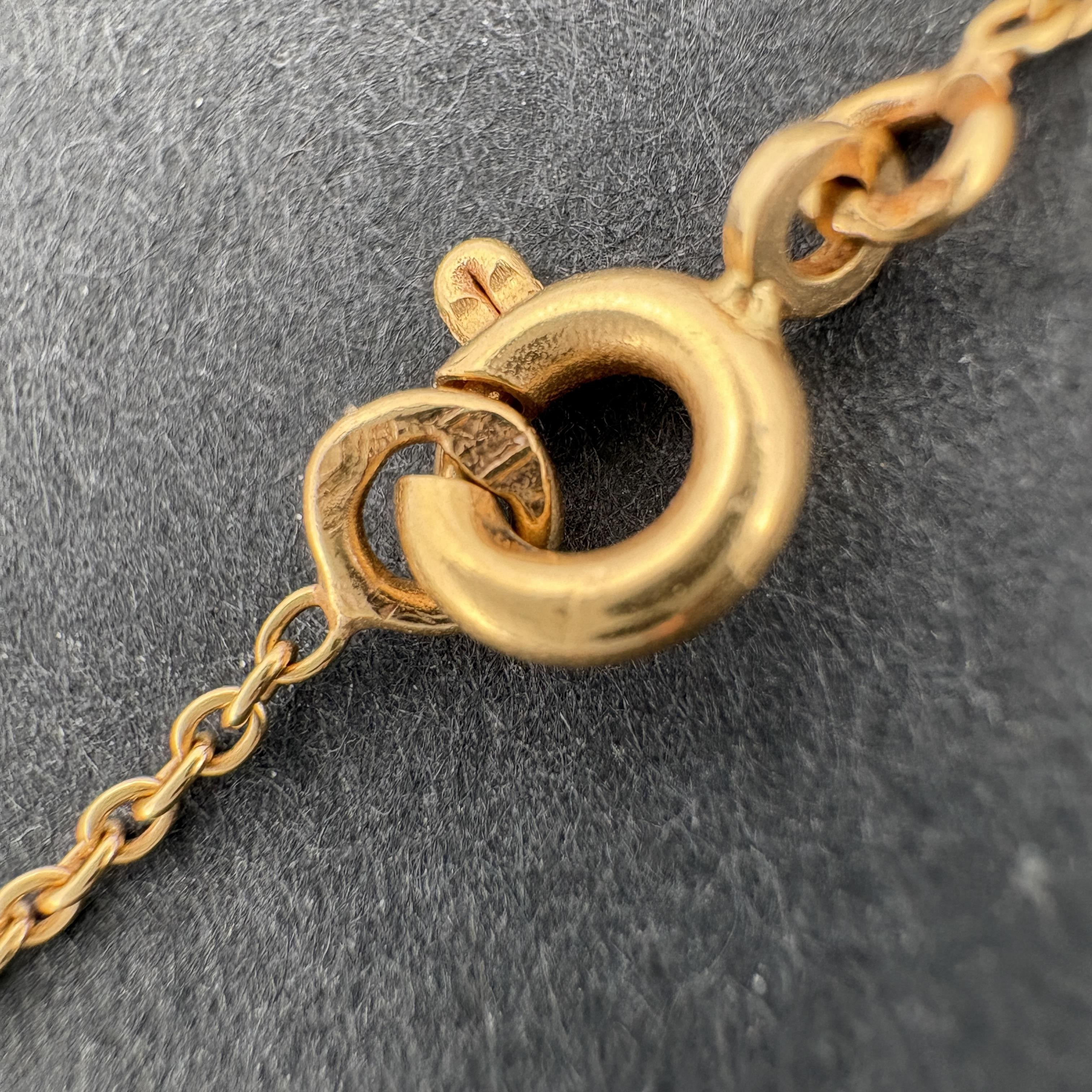 Antique French 18k Yellow Gold Chain Necklace 21" Belle Epoque, ca. 1910