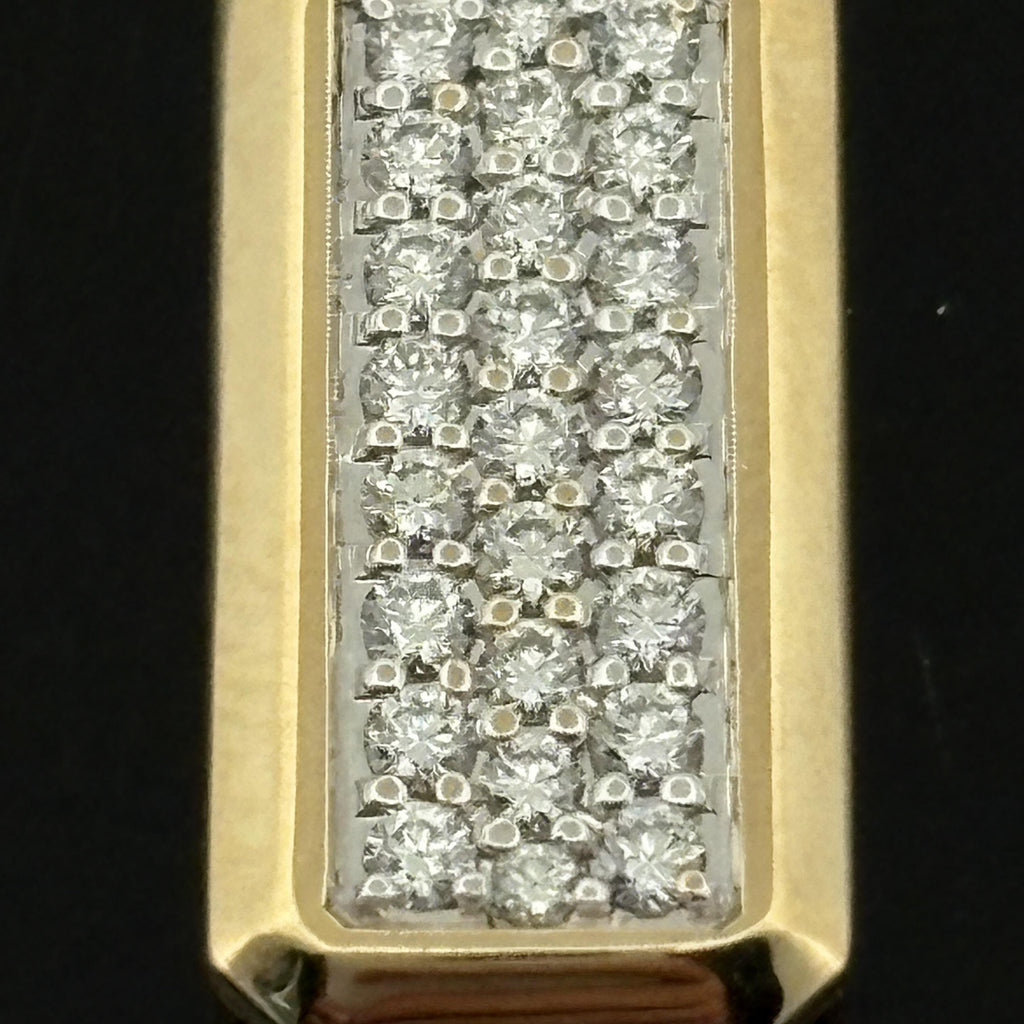 David Yurman Streamline Pave Diamond Pendant 18k Yellow Gold