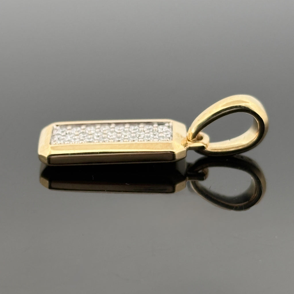David Yurman Streamline Pave Diamond Pendant 18k Yellow Gold