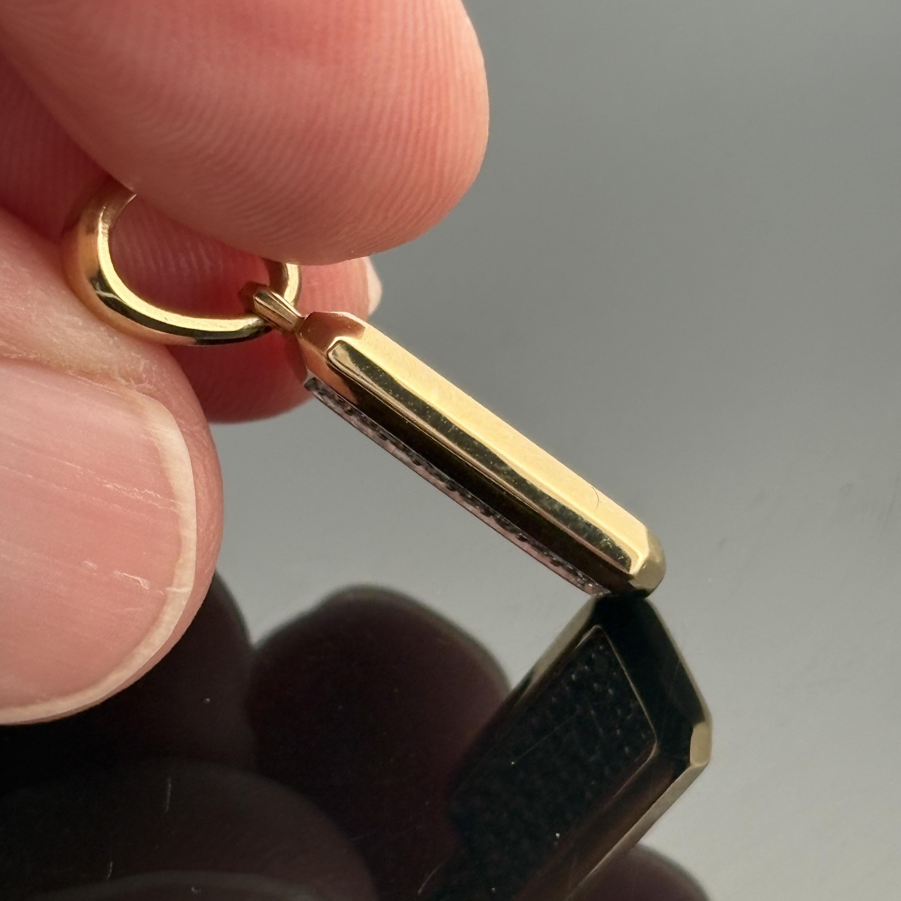 David Yurman Streamline Pave Diamond Pendant 18k Yellow Gold